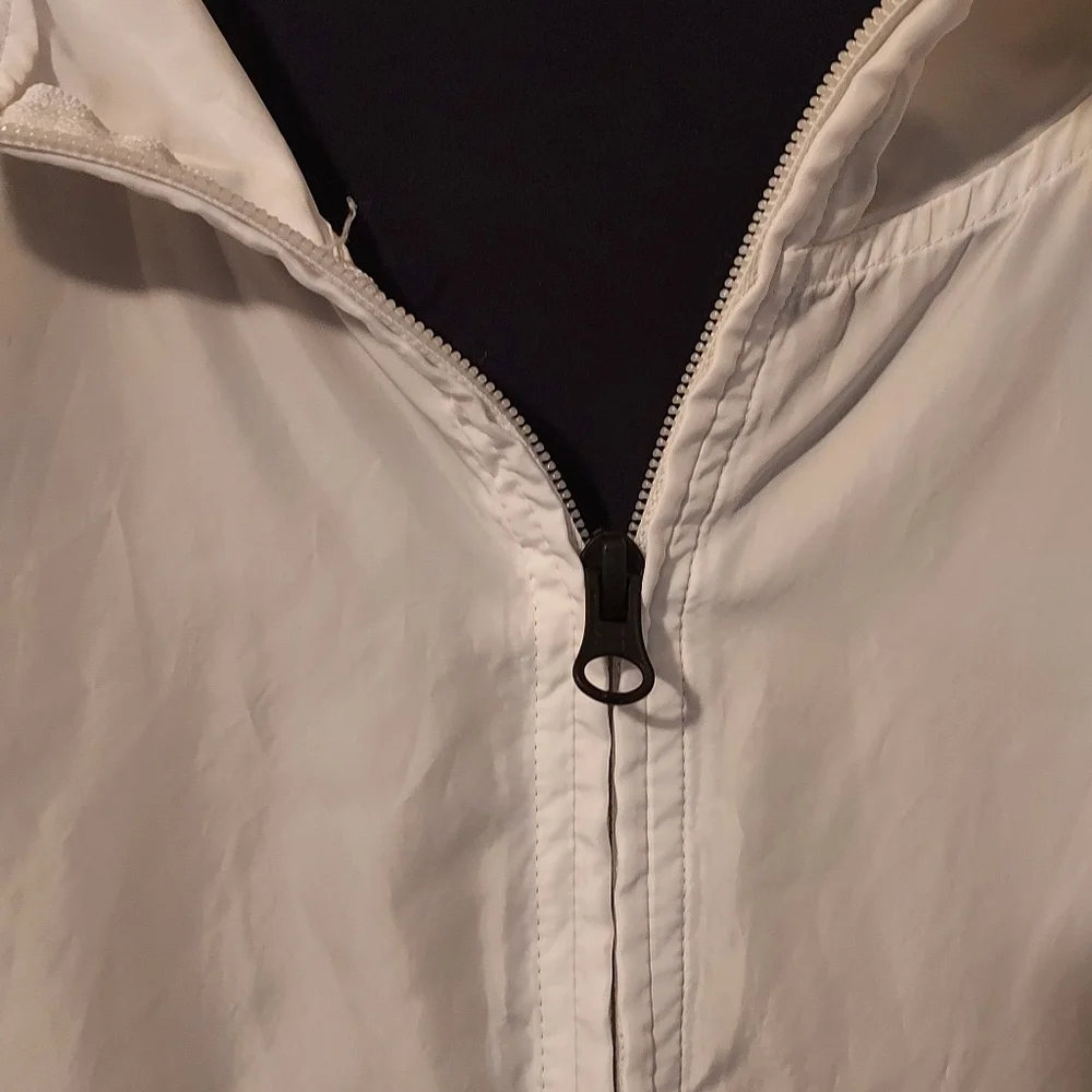 Under Armour Mens L Black White Hooded 1/4 Zip Windbreaker Anorak Lightweight UA